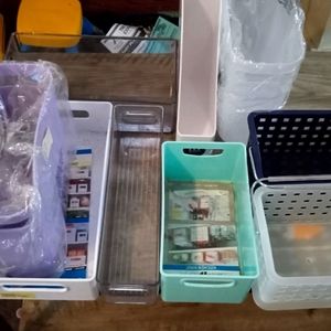 Plastic storage bins